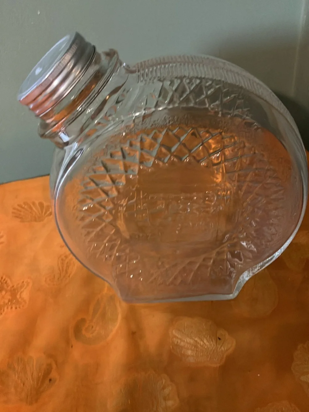Vintage Beveragette Refrigerator Juice Bottle with Metal Lid